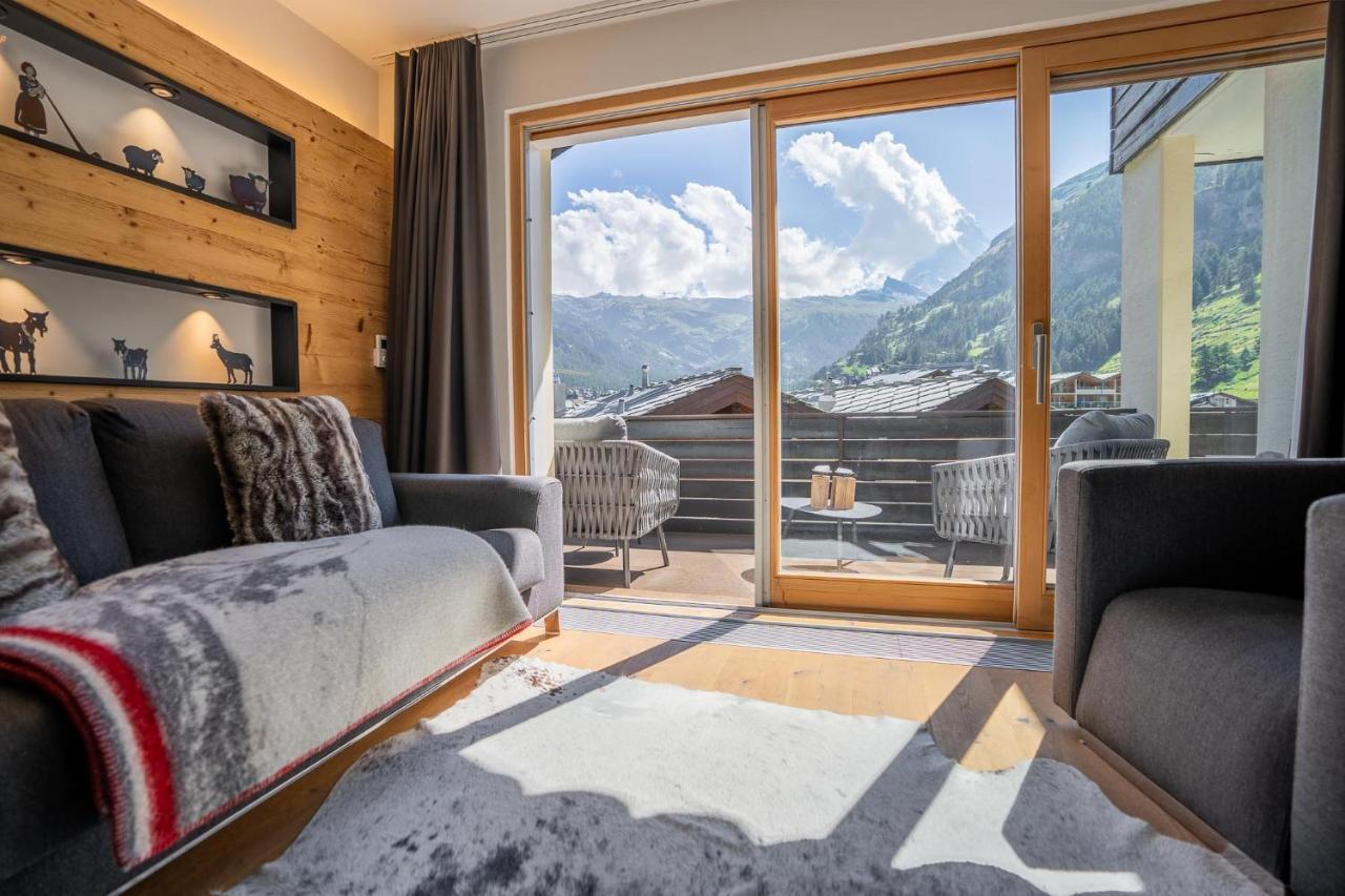Moderne Wohnung Mit Ausblick Und Viel Sonne Zermatt Exterior photo